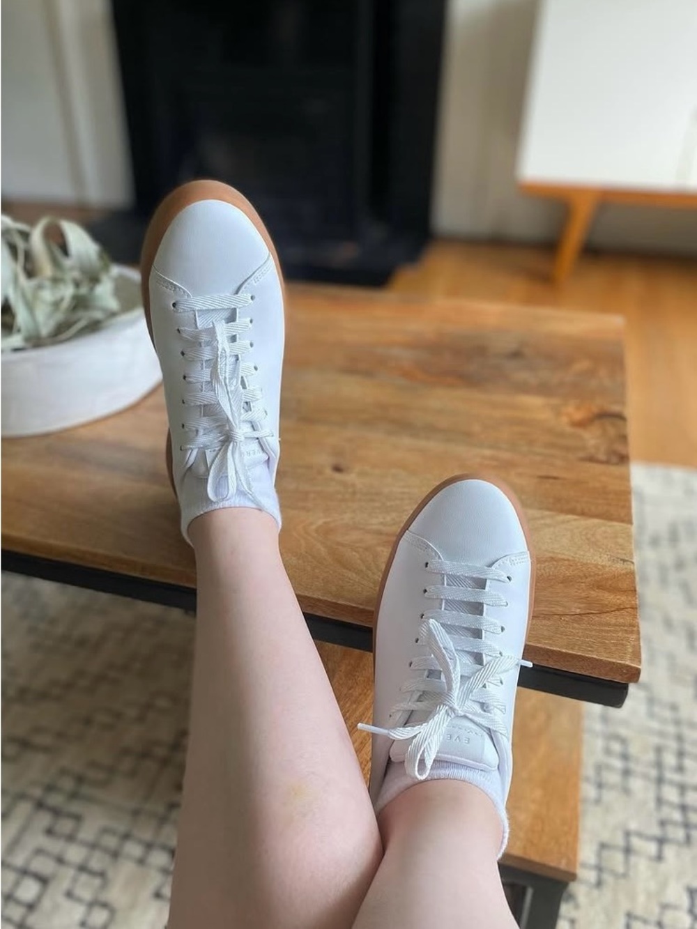 Everlane White Leather Tennis Shoes